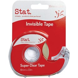 Stat Invisible Tape 18mmx33m In Dispenser