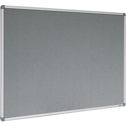 Visionchart Felt Pinboard 900x600mm Aluminium Frame Grey