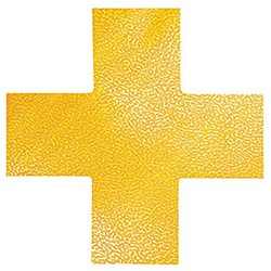 Durable Floor Markings Cross Yellow Pack Of 10