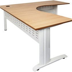 Rapidline Rapid Span Corner Workstation 1500/1500W x 700D x 730mmH White/White