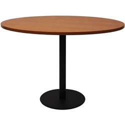 Rapidline Disc Base Round Table 1200D x 755mmH Cherry Top Black Base