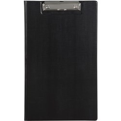 Marbig PVC Clipfolder Foolscap Black