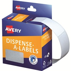 Avery Removable Dispenser Labels 24x38mm Rectangle White Pack Of 380